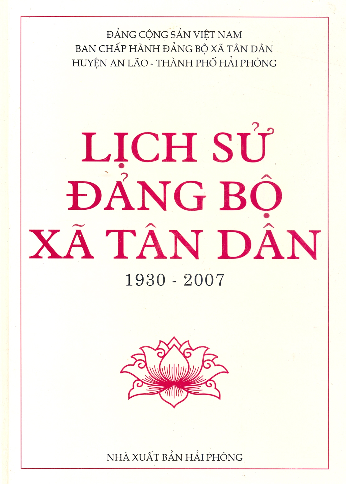 LỊCH SỬ ĐẢNG BỘ XÃ TÂN DÂN (BẢN GỐC)