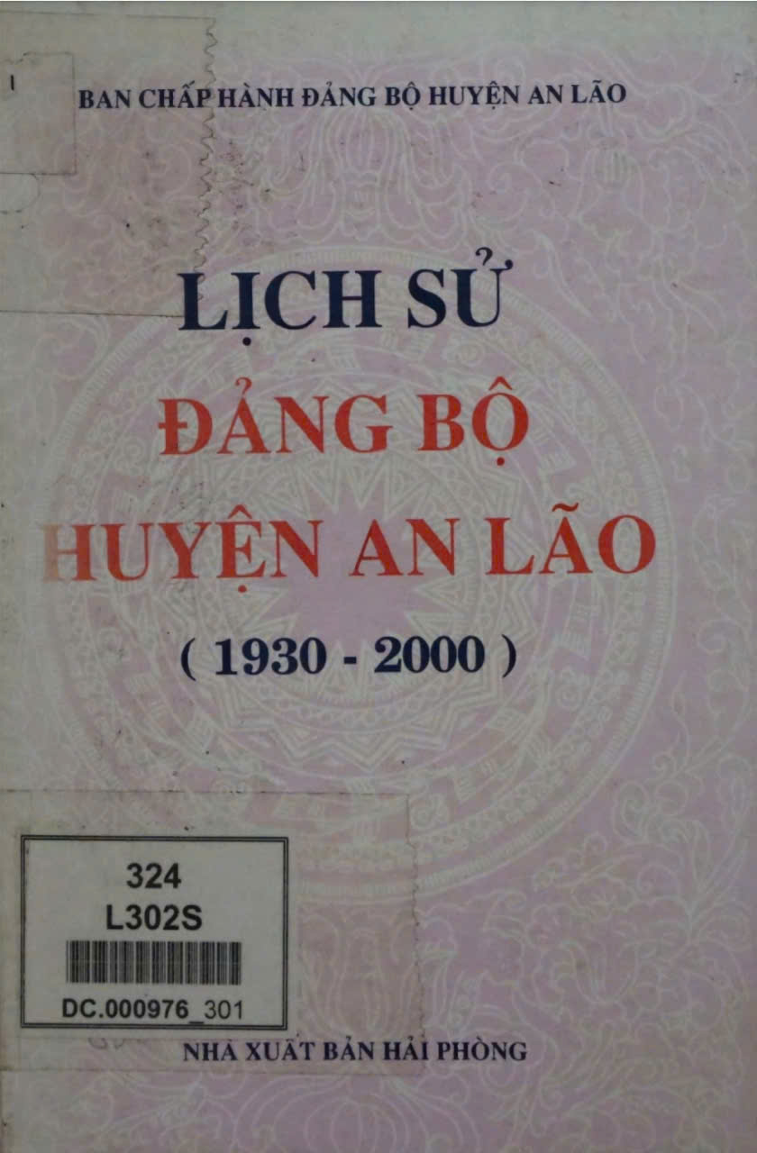 LỊCH SỬ ĐẢNG BỘ HUYỆN AN LÃO (1930 – 2000) (BẢN GỐC)