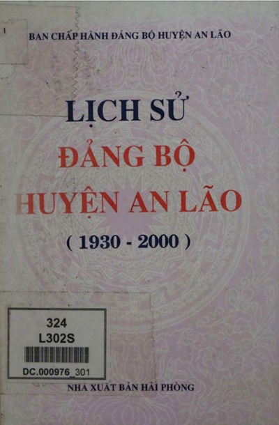 LỊCH SỬ ĐẢNG BỘ HUYỆN AN LÃO (1930 – 2000) (BẢN GỐC)