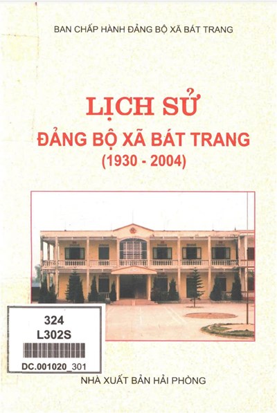 LỊCH SỬ ĐẢNG BỘ XÃ BÁT TRANG  (BẢN GỐC)