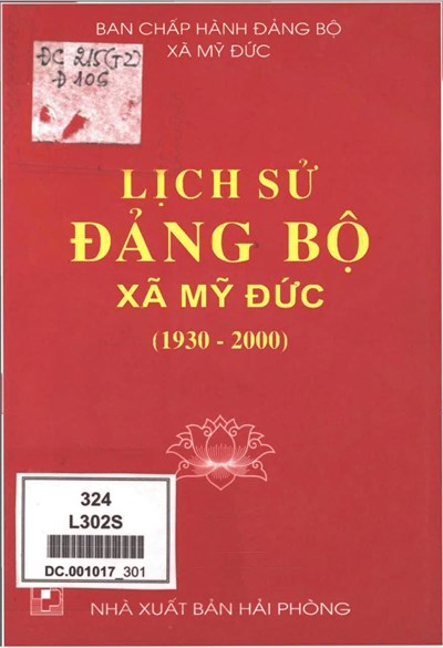 LỊCH SỬ ĐẢNG BỘ XÃ MỸ ĐỨC (1930-2000) (BẢN GỐC)