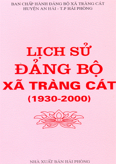 LỊCH SỬ ĐẢNG BỘ XÃ TRÀNG CÁT