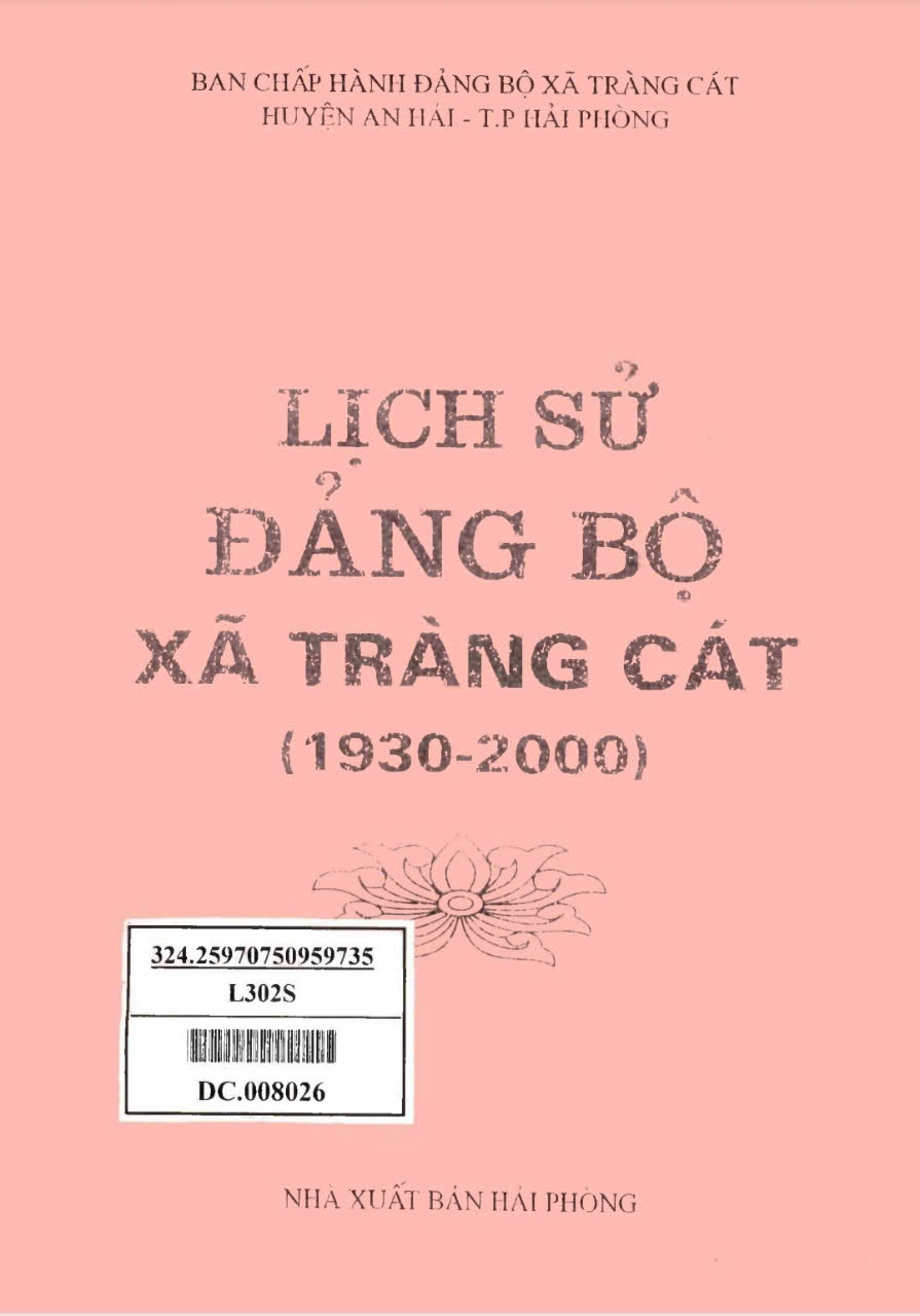 LỊCH SỬ ĐẢNG BỘ XÃ TRÀNG CÁT (BẢN GỐC)