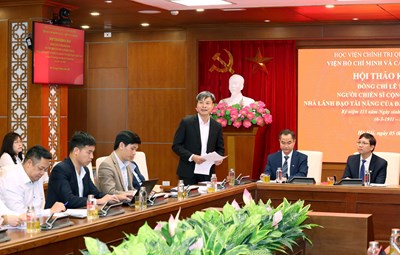 Lãnh đạo Ban Tuyên giáo và Dân vận Thành ủy Hải Phòng tham luận tại Hội thảo khoa học với chủ đề "Đồng chí Lê Thanh Nghị - Người cộng sản kiên trung, Nhà lãnh đạo tài năng của Đảng và cách mạng Việt Nam” nhân kỷ niệm 115 năm n